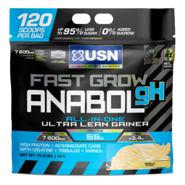 USN Fast Grow Anabol All-in-one Protein Powder Shake 6 kg