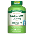 Nature’s Truth Absorbable Calcium 1200 mg with Vitamin D3 5000 IU ,120 Softgels ( Calcium Carbonate ,Non-GMO & Gluten Free Supplement)