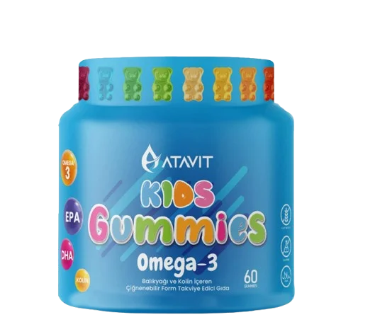 Atavit Gummies Omega-3 Fish Oil KIDS 60 Chewing Gum